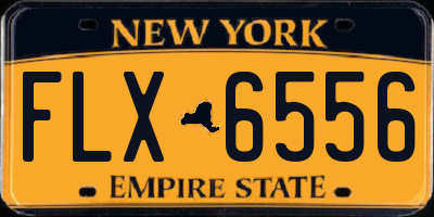NY license plate FLX6556