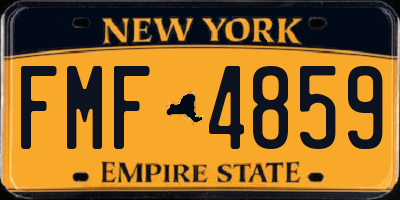 NY license plate FMF4859