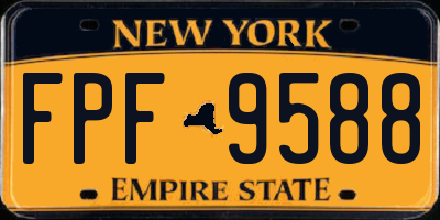 NY license plate FPF9588