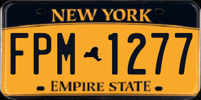 NY license plate FPM1277