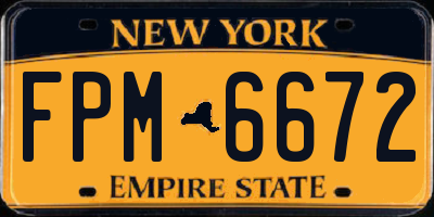 NY license plate FPM6672