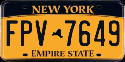 NY license plate FPV7649