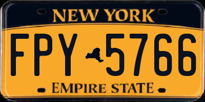 NY license plate FPY5766