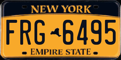 NY license plate FRG6495