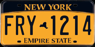 NY license plate FRY1214