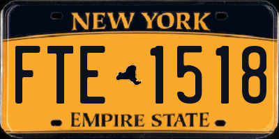 NY license plate FTE1518