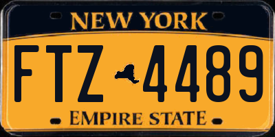 NY license plate FTZ4489