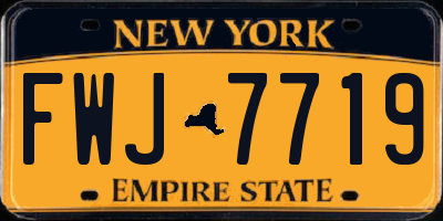 NY license plate FWJ7719