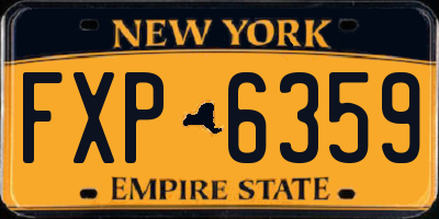 NY license plate FXP6359