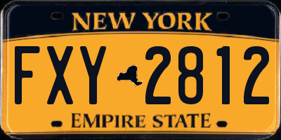 NY license plate FXY2812