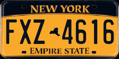 NY license plate FXZ4616