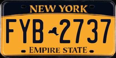 NY license plate FYB2737