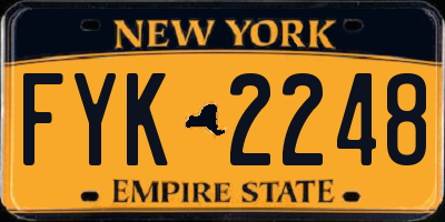 NY license plate FYK2248