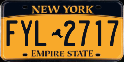 NY license plate FYL2717