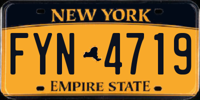 NY license plate FYN4719