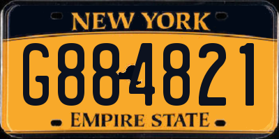 NY license plate G884821