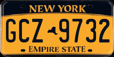 NY license plate GCZ9732