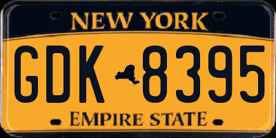 NY license plate GDK8395