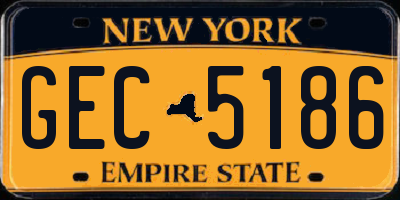 NY license plate GEC5186