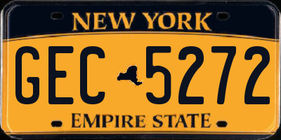 NY license plate GEC5272