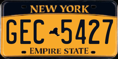 NY license plate GEC5427