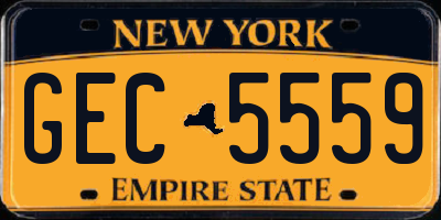 NY license plate GEC5559