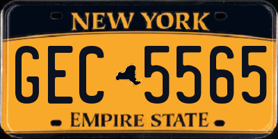 NY license plate GEC5565