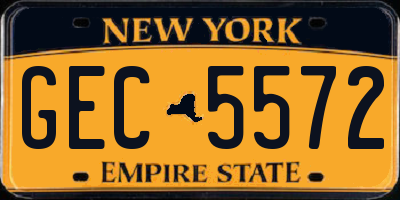 NY license plate GEC5572