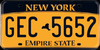 NY license plate GEC5652