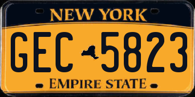 NY license plate GEC5823