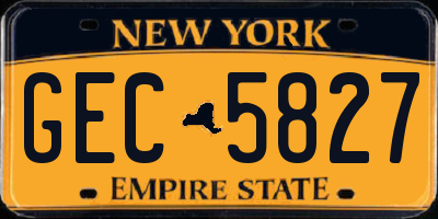 NY license plate GEC5827