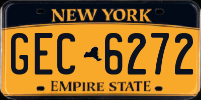 NY license plate GEC6272