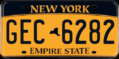 NY license plate GEC6282