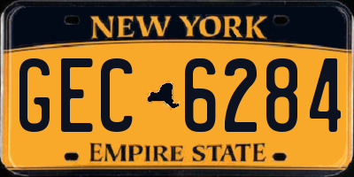 NY license plate GEC6284