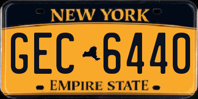 NY license plate GEC6440