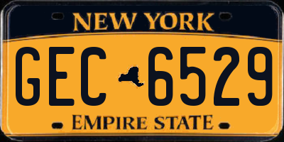 NY license plate GEC6529