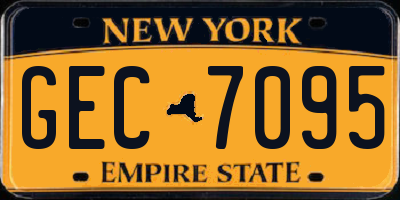NY license plate GEC7095