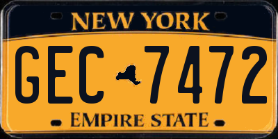 NY license plate GEC7472