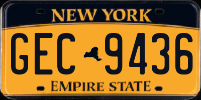 NY license plate GEC9436