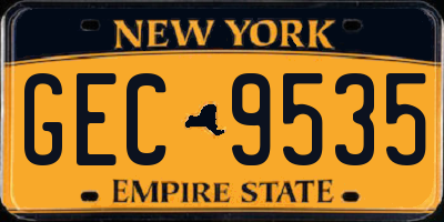 NY license plate GEC9535