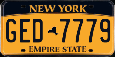 NY license plate GED7779