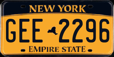 NY license plate GEE2296