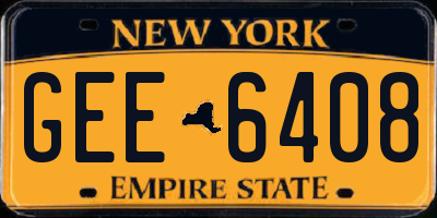 NY license plate GEE6408