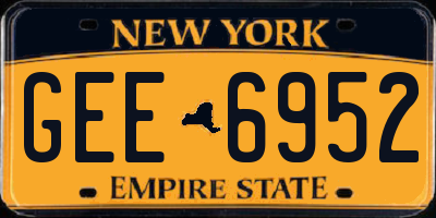 NY license plate GEE6952