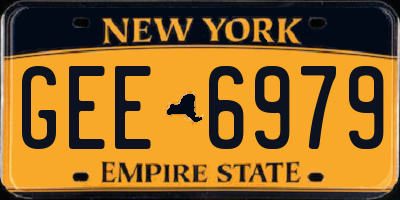 NY license plate GEE6979