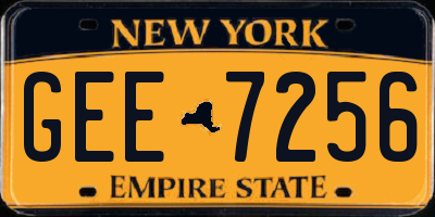 NY license plate GEE7256