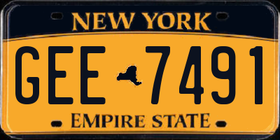 NY license plate GEE7491