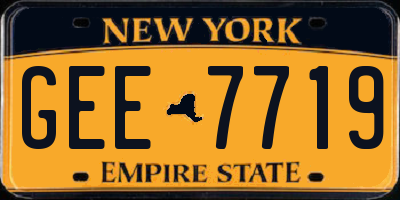 NY license plate GEE7719