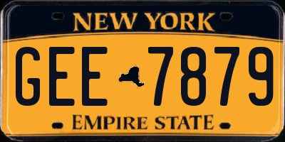 NY license plate GEE7879
