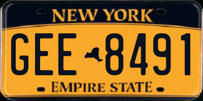NY license plate GEE8491